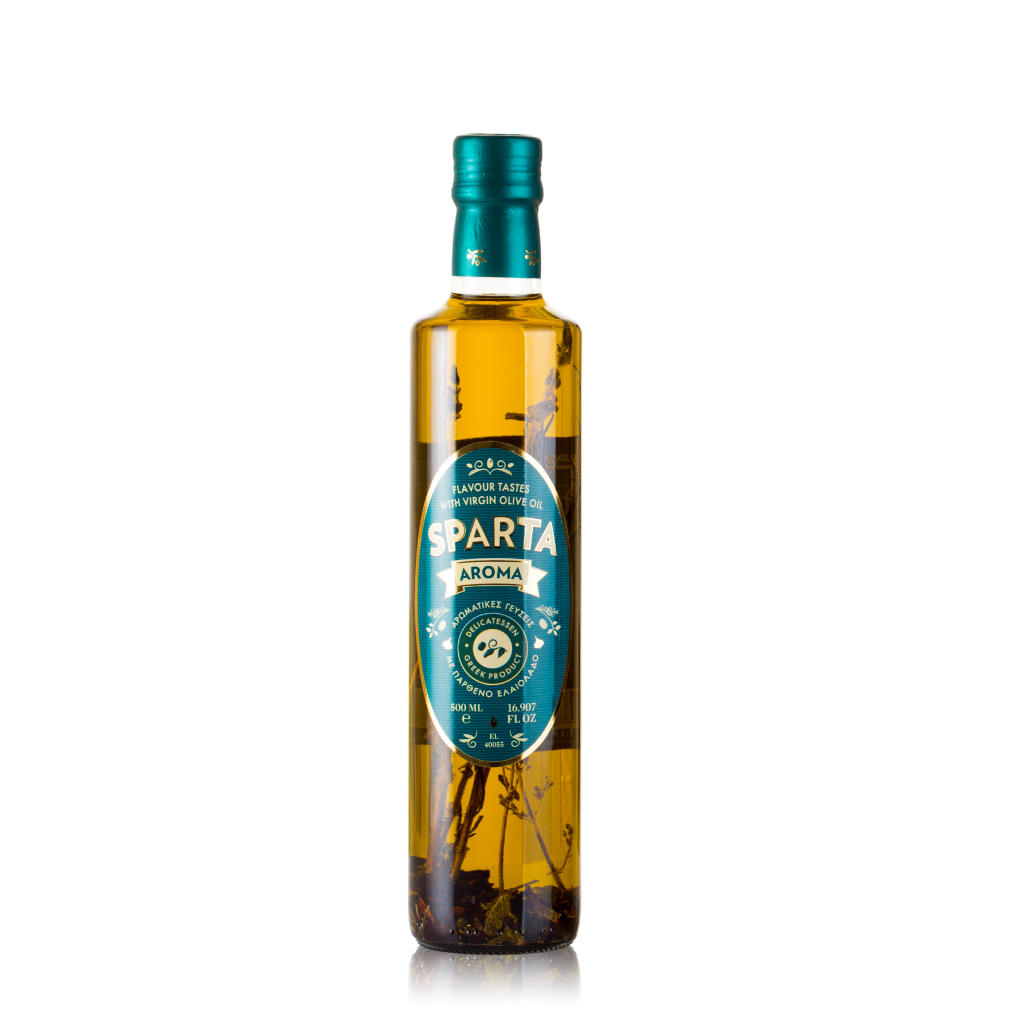 It is a natural product which captures the flavor and the smell of the Greek land. The virgin olive oil stems from well-chosen olive groves of Peloponnese. Flavored olive oil “Sparta” contains only natural edible herbs including sun-dried tomato, garlic, oregano, rosemary and hibiscus, while it is packaged in 500ml glass containers. All these elements compose a unique appearance and taste. The awarded Flavored “Sparta” is ideal for raw utilization in both salads and seafood, but also for the preparation of bakery products highlighting your recipes.
 

 
 
 
Try salmon skew.
 